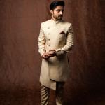 Regal Ember Indo-Western Sherwani Set